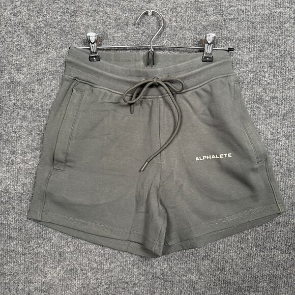 Alphalete Size XS Essential Core Athletic Sweat Shorts Gray Drawstring Pockets - Picture 1 of 7